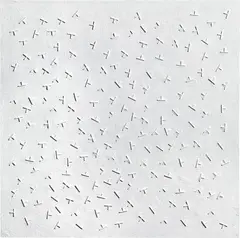 Armando Marrocco, Battaglia nel cielo, 2009, idropittura on sabbia and metacrilato on panel