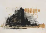 Piero Pizzi Cannella, Cattedrale, mixed media on paper