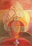 Bruno Ceccobelli, Voglia di portare, mixed media on legno and cardboard con collages di stoffe dipinte and sagomate con inserti vegetali and minerali