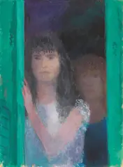 Donna by Quinto Martini, 1983, oil on compensato, offered Apr 2023
