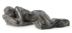Raffaello Arcangelo Salimbeni, Nudo disteso, 1961, scultura in bronze