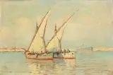 Renuccio Renucci, Marina, oil on panel