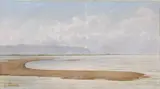 Giorgio Lucchesi, Lago di Massaciuccoli, oil on canvas board