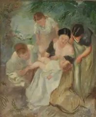 Studio per il «Mosè ritrovato» by Armando Spadini, 1920, oil on canvas, offered Apr 2023