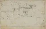 Telemaco Signorini, Casa Fattori a Solferino, 1859, pencil on paper
