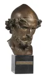Testa di filosofo by Giuseppe Grandi, scultura in bronze, offered Apr 2023