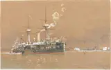 Nave by Eduardo de Martino, watercolour on paper applicata on cardboard, offered Apr 2023