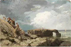 Giuseppe Palizzi, Capri, oil on tavoletta