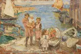 Leonardo Bazzaro, I nostri cocoli, oil on compensato