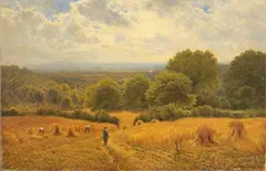 John Clayton Adams, La mietitura, 1877, oil on canvas