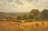 John Clayton Adams, La mietitura, 1877, oil on canvas