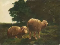Charles Jacques, Armenti, oil on canvas