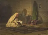 Stefan Bakałowicz, Lettura araba, 1927, oil on canvas