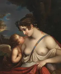 Natale Schiavoni, Amore e Psiche, oil on canvas