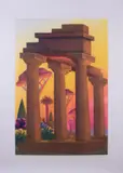 Salvo, Paesaggio con colonne, Acquatinta