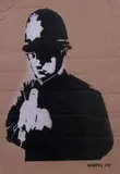 Rude Copper by Banksy, 2015, stencil and spray on cardboard, offered Feb 2023