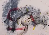 Ibrahim Kodra, Senza titolo, 1961, mixed media on paper