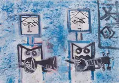 Ibrahim Kodra, Suonatori, tecn mista on paper