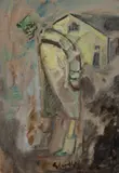 Giuseppe Caselli, Figura, oil and mixed media on paper