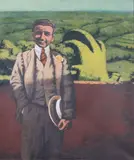 Antonio Saliola, Lo zio in Umbria, 1972, oil on canvas