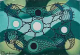 Fulvio Pendini, Gabbie nello spazio, 1970, oil on canvas