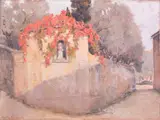 Emanuele Costa, Scorcio fiorentino, oil on compensato