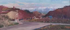 Paesaggio invernale by Rutilio Muti, oil on panel, offered Feb 2023