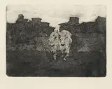 Giovanni Fattori, Ritorno al lavoro, etching on zinco