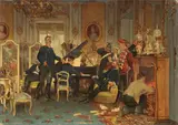 Anton von Werner, Il concerto, oil on panel