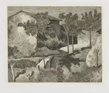 Giorgio Morandi, Paesaggio del Poggio, 1927, etching on rame