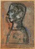 Busto d'uomo by Mario Sironi, 1947, Tempera, offered Dec 2022