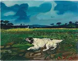 Antonio Ligabue, Paesaggio con cane