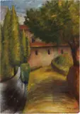 Salita di Monte alle Croci by Ottone Rosai, 1935, oil on panel, offered Dec 2022