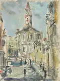 Milano by Filippo de Pisis, 1947, oil on canvas, offered Dec 2022
