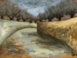 Strada by Ottone Rosai, 1946, oil on canvas board, offered Dec 2022