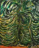 Gli alberi by Virgilio Guidi, 1972, oil on canvas, offered Dec 2022