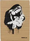 Senza titolo (Dismaland) by Banksy, 2015, stencil and spray on cardboard, offered Dec 2022