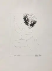 Erma bifronte by Emilio Greco, 1969, etching, offered Dec 2022