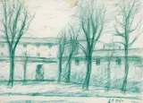 Gino Brogi, Prato, pastel on paper