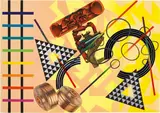Peter Phillips, Senza titolo, 1974, screenprint and collage on canvas