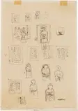 Massimo Campigli, Donne, inchiostro on paper