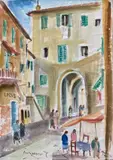 Rodolfo Marma, Portoferraio, 1985, watercolour on paper applicata on cardboard