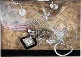 Lucio Del Pezzo, Senza titolo, mixed media on paper