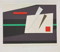 Carla Badiali, Senza titolo, 1983, Collage di carte serigrafate