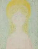 Antonio Bueno, Fanciulla, oil on faesite