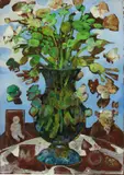 Fiori e farfalle by Antonio Possenti, oil on compensato, offered Dec 2022