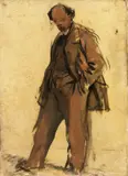 Pietro Annigoni, Figura in piedi, 1929, oil on canvas