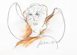 Senza titolo by Tano Festa, 1983, pastelli on paper, offered Dec 2022