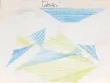 Piero Dorazio, Senza titolo, pencil on paper applicata on card