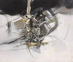 Edoardo Franceschini, Senza titolo, 1961, mixed media on canvas